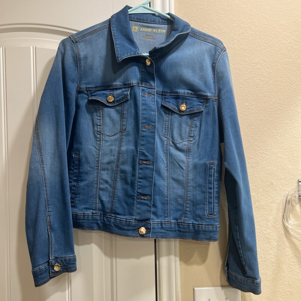 Anne Klein Classic Blue Denim Jacket